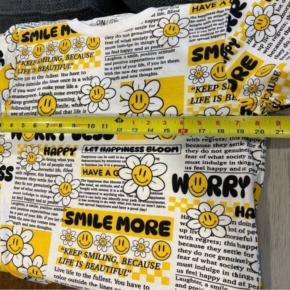 On Fire Graphic Tee - Yellow and Black Smiley Face - Picture 6 of 6